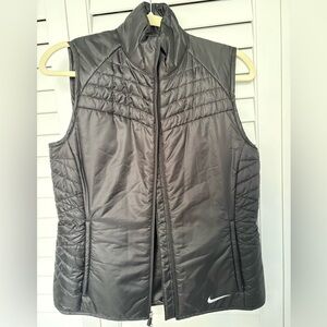 Nike Women's Black Quilted Zip-Up Vest